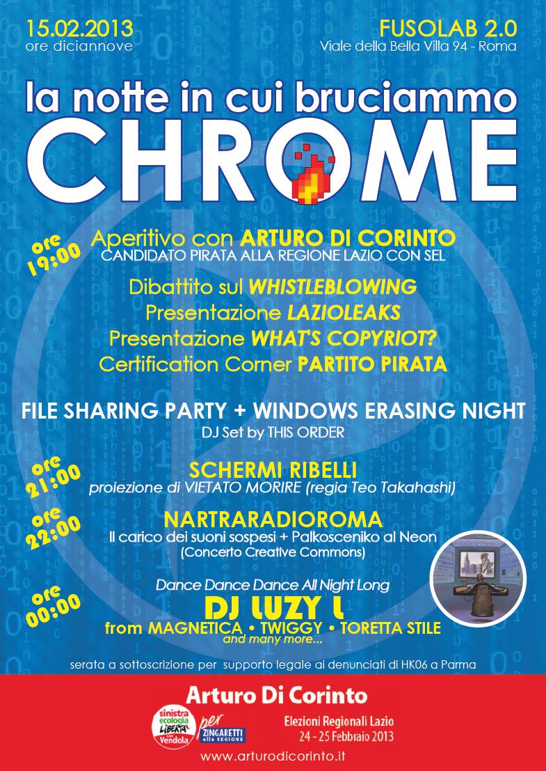 La notte che bruciammo Chrome